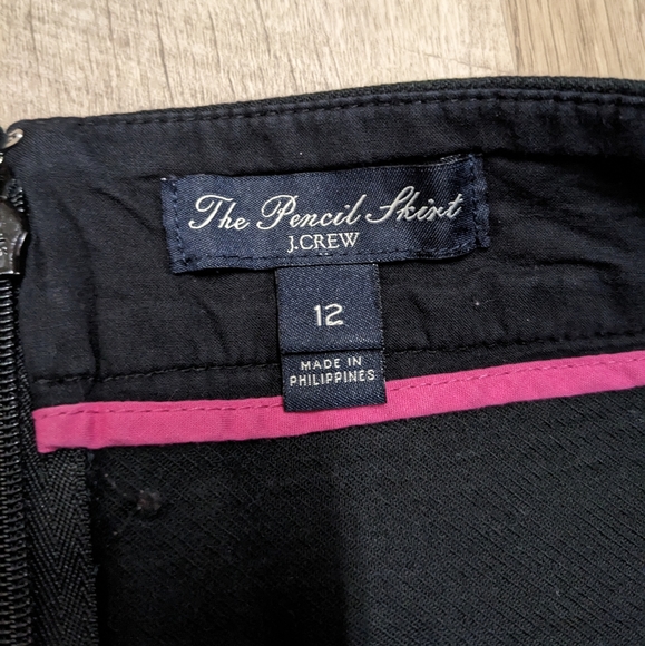 J Crew Black Cotton Pencil Skirt - Picture 7 of 10